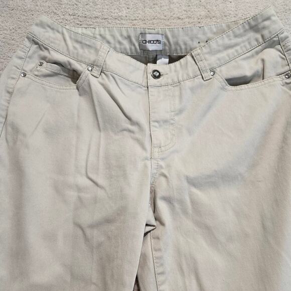 Chico's Beige Mid-rise Jeans Size 1.5 Short (10 Short) - Picture 2 of 12